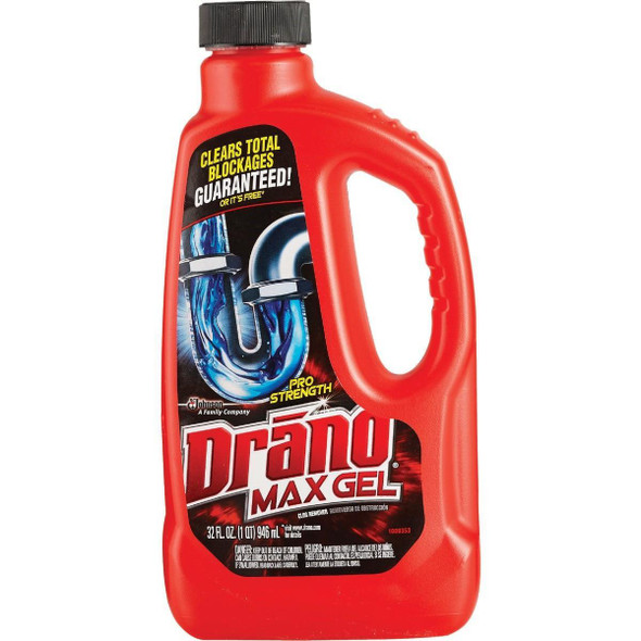 00117 Drano 32 Oz. Pro Strength Max Gel Drain Cleaner