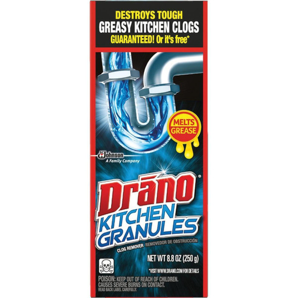 00121 Drano 8.8 Oz. Kitchen Granules Clog Remover