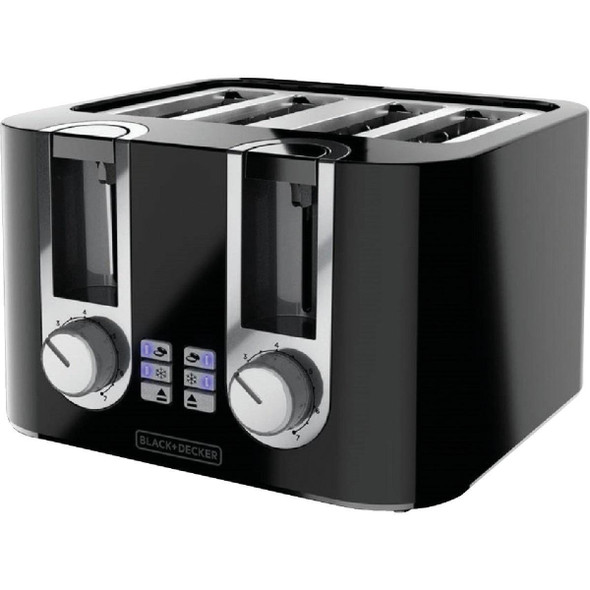 TR0045B Black & Decker 4-Slice Black Toaster