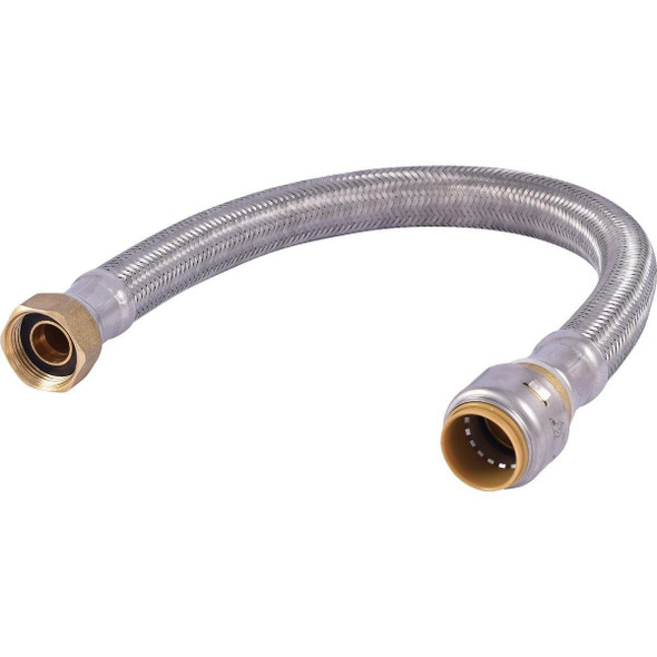 UR3088FX18 SharkBite 3/4 In. SB X 3/4 In. FIP X 18 In. L Braided Flexible Water Heater Connector