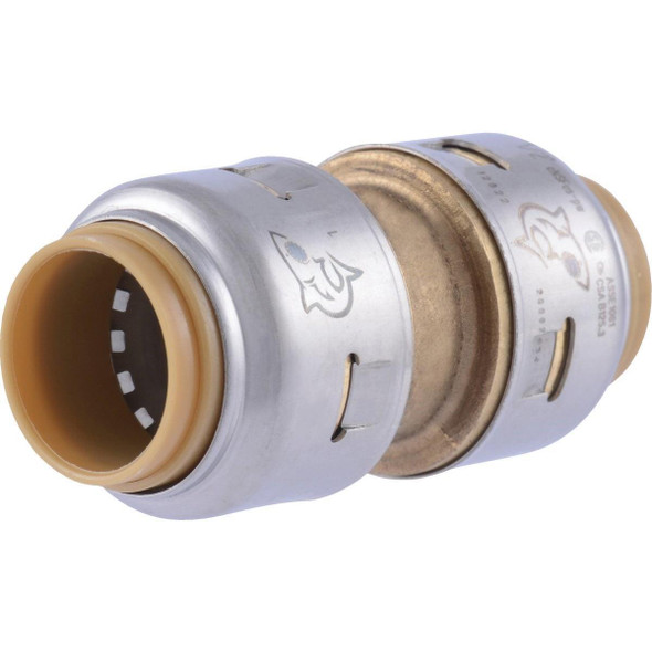 UR008A4 SharkBite 1/2 In. Push-to-Connect Straight Brass Coupling (4-Pack)
