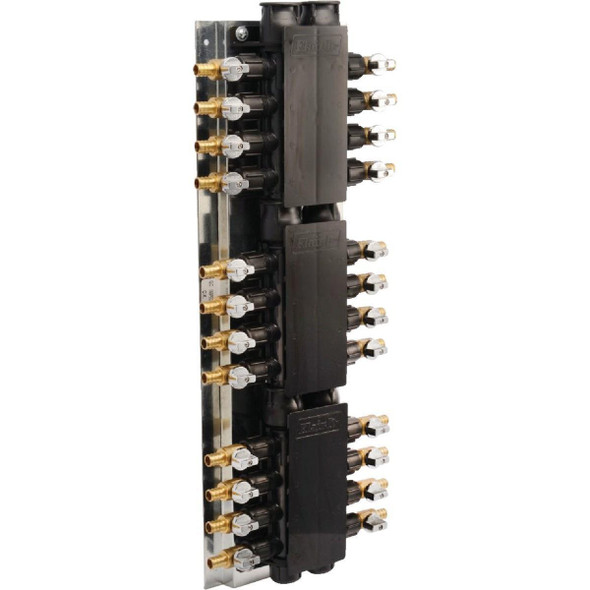 RM22724 SharkBite 24 Port Barb Manifold with Brass Ball Shutoff Valves