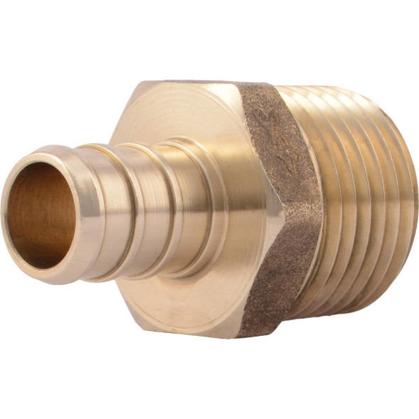 UC120LFA10 SharkBite 1/2 In. CF x 1/2 In. MPT Brass PEX Adapter
