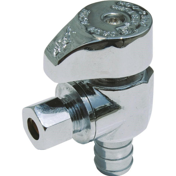 23056LF SharkBite 1/2 In. CF X 1/4 In. OD Chrome Ice Maker Valve
