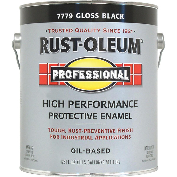 K7779402 Rust-Oleum Professional Oil-Based Gloss VOC Formula Rust Control Enamel, Black, 1 Gal.