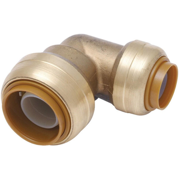 U274LFA SharkBite 3/4 In. x 1/2 In. Push-to-Connect Reducing Brass Elbow (1/4 Bend)