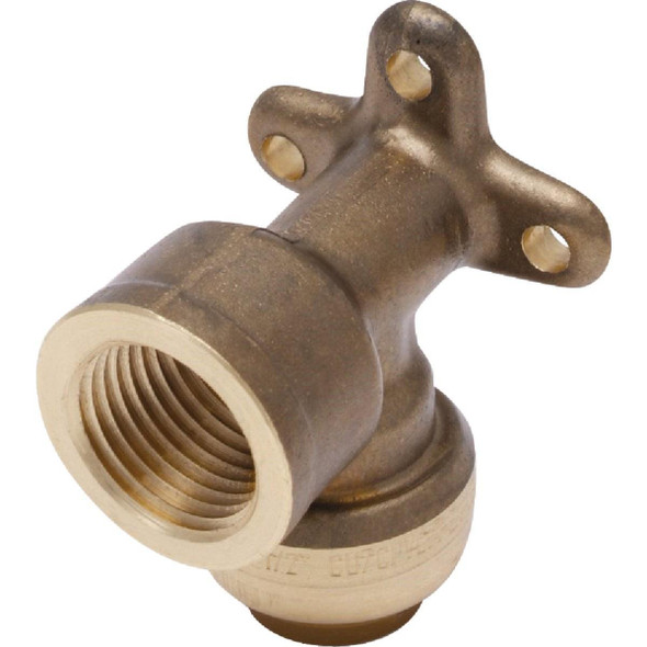 U340LFA SharkBite 3/4 In. PTC x 3/4 In. FPT 90 Deg. Push-to-Connect Drop Ear Brass Elbow (1/4 Bend)