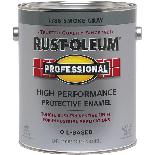 7786402 Rust-Oleum Professional Oil Based Gloss Protective Rust Control Enamel, Smoke Gray, 1 Gal.