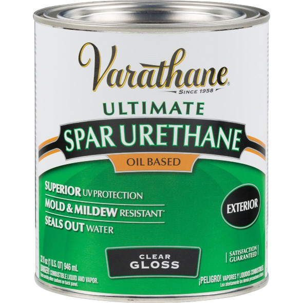 9241H Varathane Gloss Clear Exterior Spar Urethane, 1 Qt.