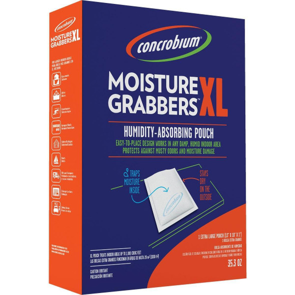7651353 Concrobium Moisture Grabbers 35.3 Oz. XL Humidity Absorbing Pouch For Large Areas (1-Pack)