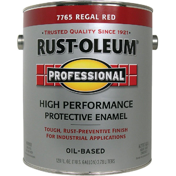 7765402 Rust-Oleum Professional Oil Based Gloss Protective Rust Control Enamel, Regal Red, 1 Gal.