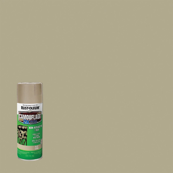 339004 Rust-Oleum Camouflage 12 Oz. Flat Spray Paint, Sand