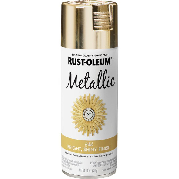 340647 Rust-Oleum Specialty 11 Oz. Metallic Satin Spray Paint, Gold