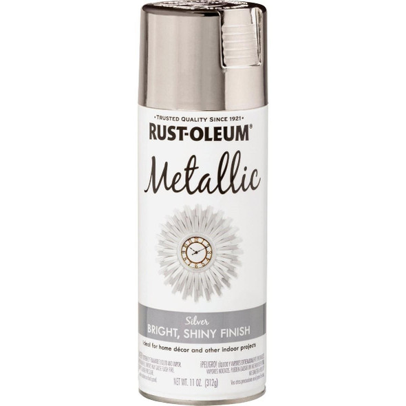 340648 Rust-Oleum Specialty 11 Oz. Metallic Satin Spray Paint, Silver