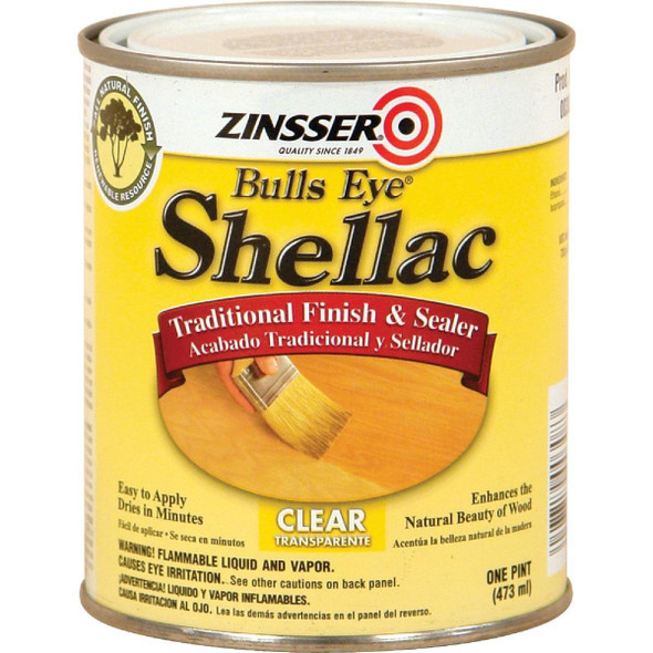 304H Zinsser Bulls Eye Clear Shellac, Quart