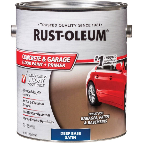 319550 Rust-Oleum Concrete & Garage Floor Paint & Primer, 1 Gal., Deep Base