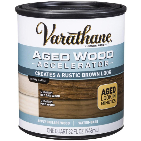 331305 Varathane Aged Wood Accelerator Stain, Brown, 1 Qt.