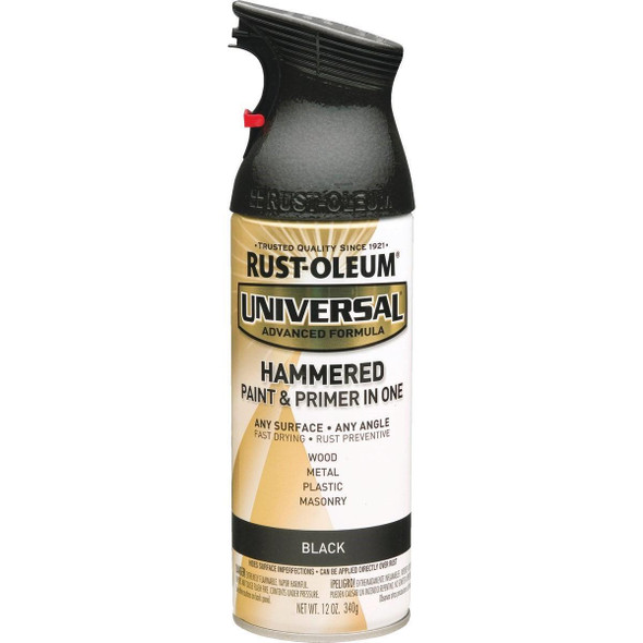245217 Rust-Oleum Universal 12 Oz. Hammered Black Paint