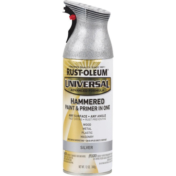 245219 Rust-Oleum Universal 12 Oz. Hammered Silver Paint