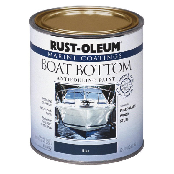 207013 Rust-Oleum Satin Marine Boat Antifouling Paint, Blue, 1 Qt.