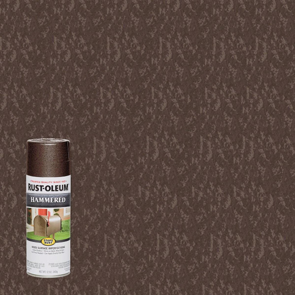 210880 Rust-Oleum Brown Metallic 12 Oz. Hammered Finish Spray Paint