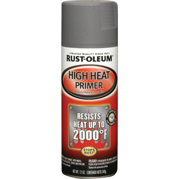 249340 Rust-Oleum High Heat Gray 12 Oz. Spray Automotive Paint Primer