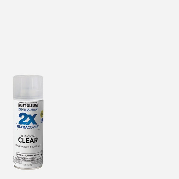 249859 Rust-Oleum Painter's Touch 2X Ultra Cover 12 Oz. Semi-Gloss Finish Spray Paint, Clear