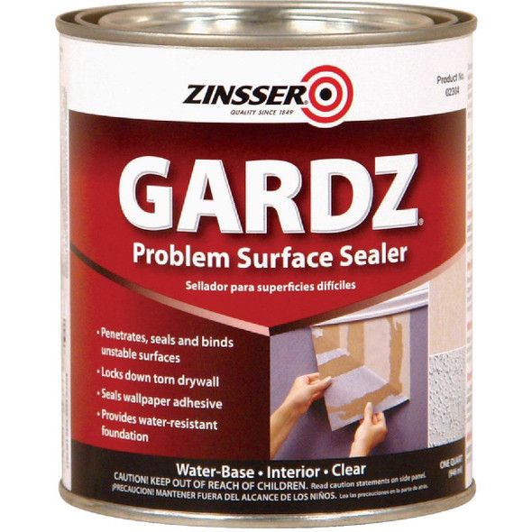 2304 Zinsser Gardz Water-Based Low Odor Drywall Sealer, 1 Qt.