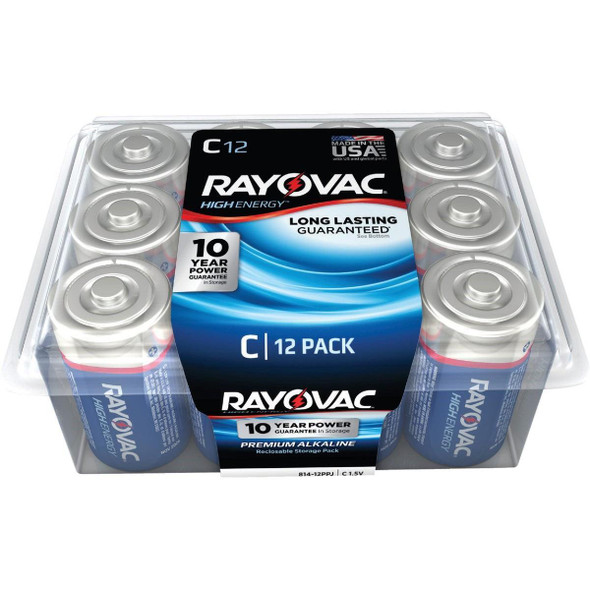 814-12PPK Rayovac High Energy C Alkaline Battery (12-Pack)