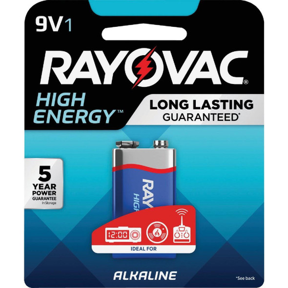 A1604-1T GENK Rayovac High Energy 9V Alkaline Battery