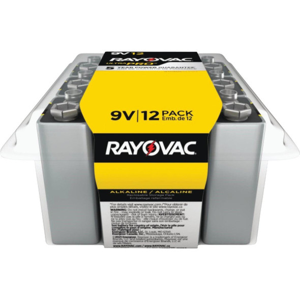 AL9V-12PPJ Rayovac UltraPro 9V Alkaline Battery (12-Pack)