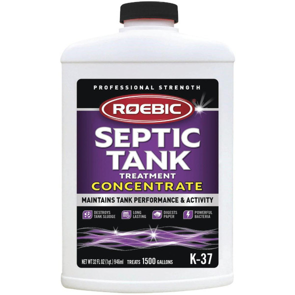 K37-Q-C1500-4 Roebic K-37 1 Qt. Concentrate Septic Tank Treatment
