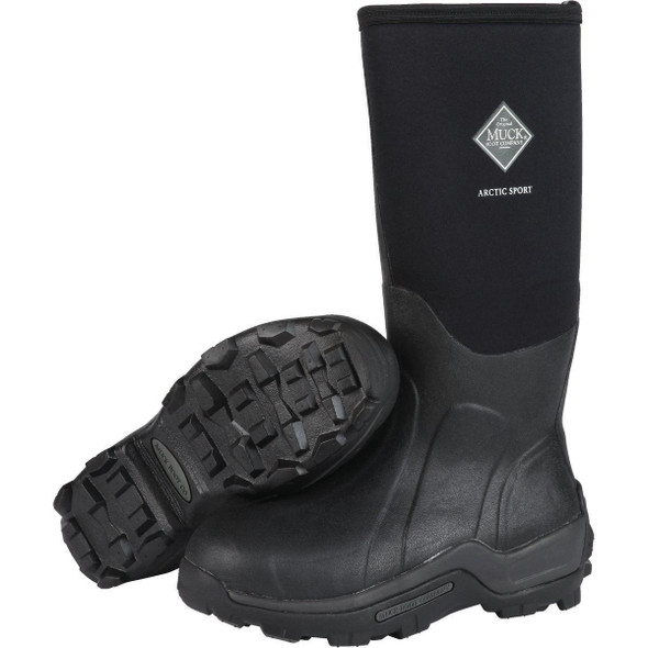 ASP000-10 Muck Arctic Sport Men's Size 10 Black Hi Performance Rubber Boot