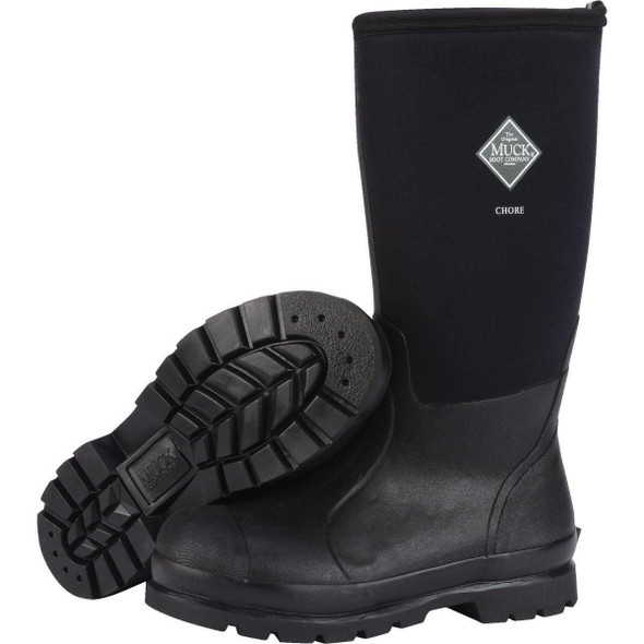 CHH000-12 Muck Chore Classic Hi Men's Size 12 Black Plain Toe Rubber Work Boot