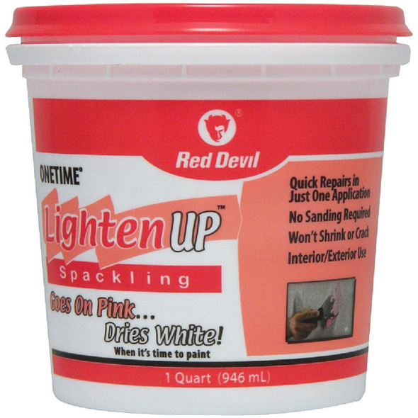 0574 Red Devil Onetime 1 Qt. Lightweight Latex Lighten Up Spackling