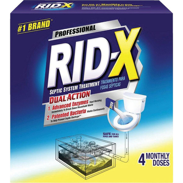 1920089448 Rid-X Professinal 39.2 Oz. Powder Septic Tank Treatment (4-Pack)