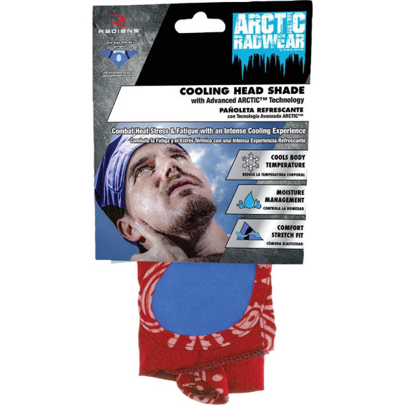 RCS307 Radians Arctic Radwear Red Paisley Cooling Bandana