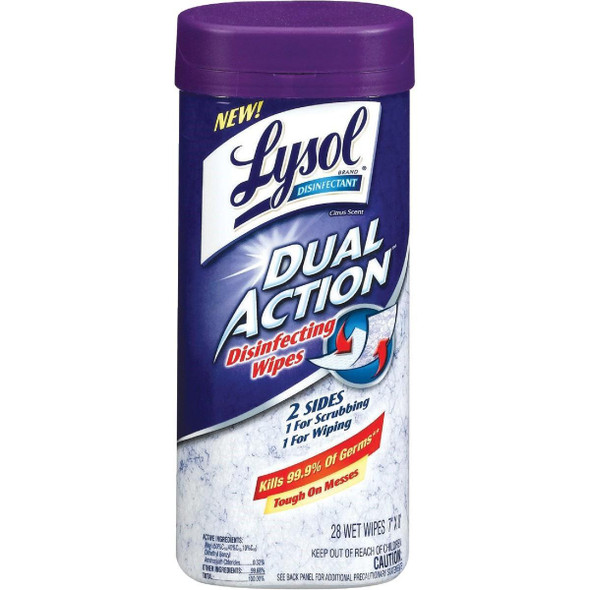 1920081143 Lysol Dual Action Disinfecting Wipes (28-Count)