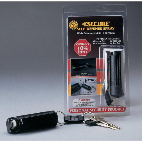 SSTG4 Secure 10% Pepper .5 oz Black Self-Defense Spray