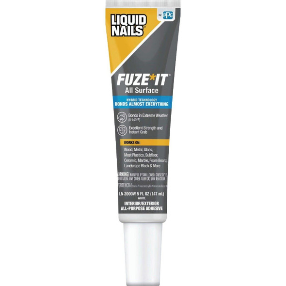 LN-2000W Liquid Nails Fuze-It 5 Oz. All Surface Construction Adhesive