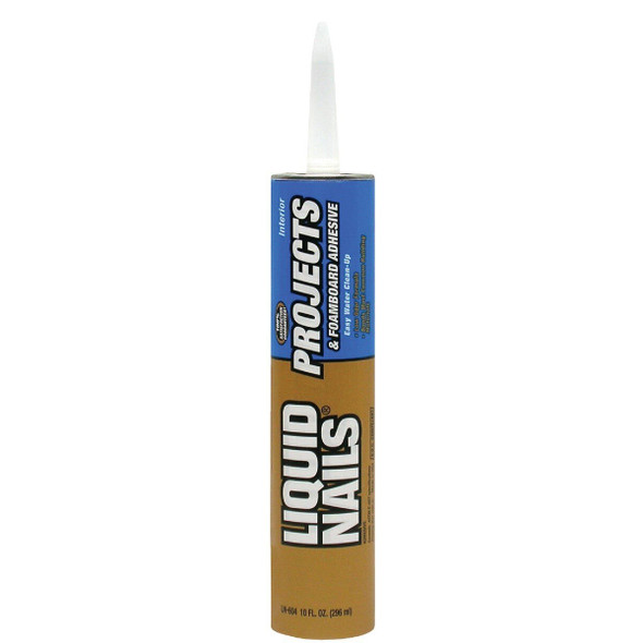 LN604 LIQUID NAILS 10 Oz. Projects And Foam Board Adhesive