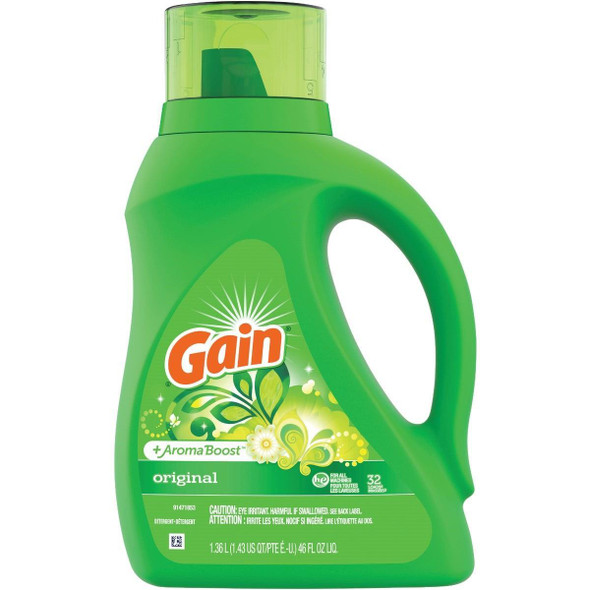 3700055861 Gain + Aroma Boost 46 Oz. 32 Load Original Scent HE Liquid Laundry Detergent