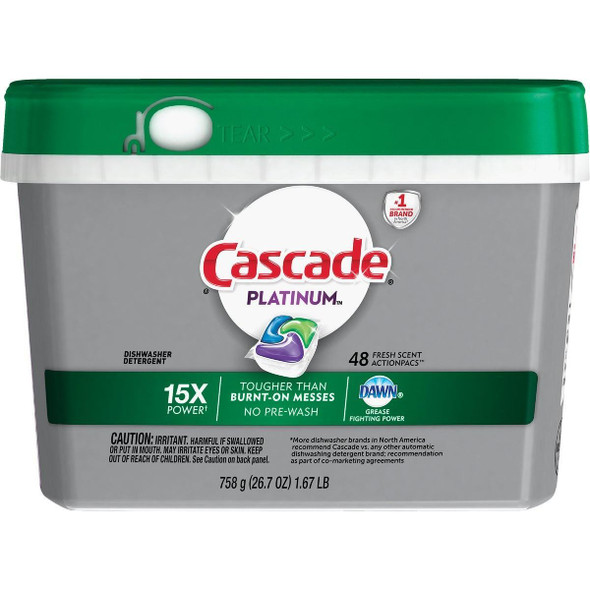 97725 Cascade Platinum Action Pacs Fresh Dishwasher Detergent Tabs (48 Count)