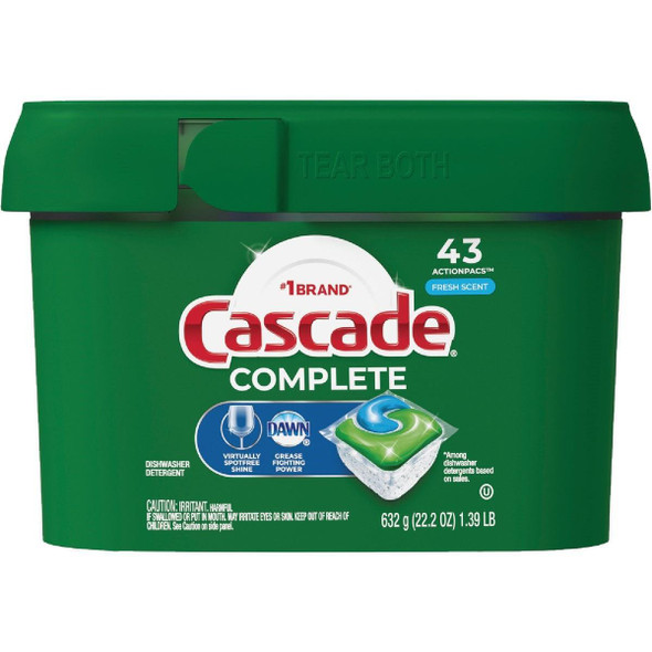 98208 Cascade Complete Fresh Dishwasher Detergent Tabs (43 Count)