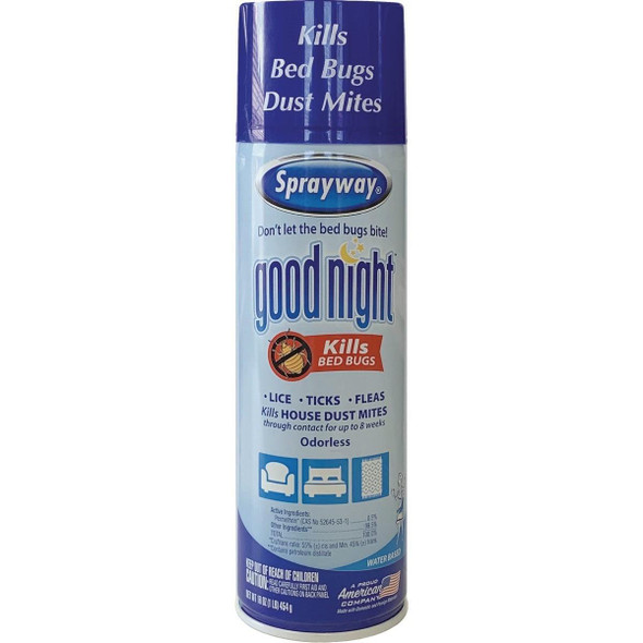 SW003R Sprayway Good Night 16 Oz. Aerosol Spray Bedbug Killer