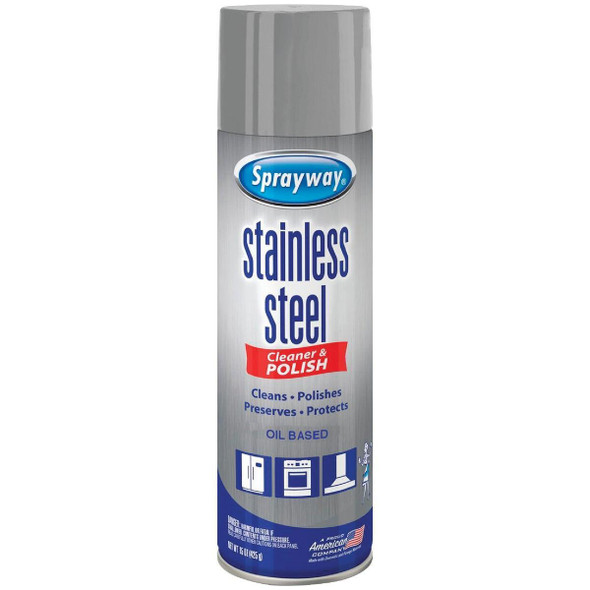 SW841R Sprayway 15 Oz. Oil-Based Stainless Steel Cleaner