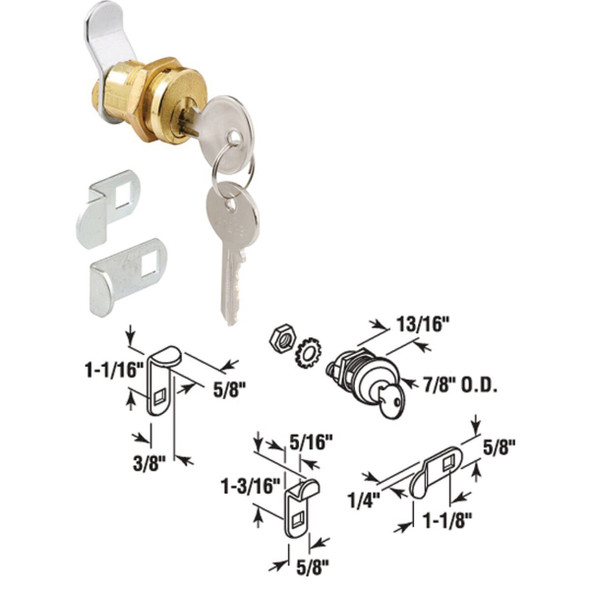 S 4648 Prime-Line Threaded Barrel Design Mailbox Lock
