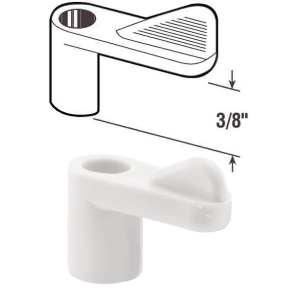 PL7774 Prime-Line 3/8 In. White Swivel Plastic Screen Clips with Screws (12 Count)