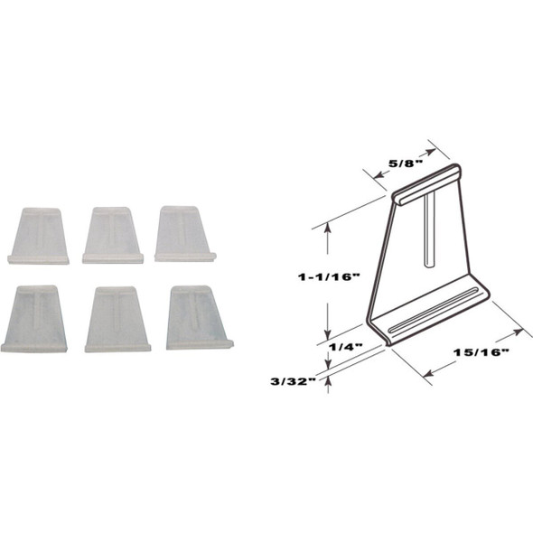 PL14618 Prime-Line White Spline Channel Pull Tab (25-Pack)