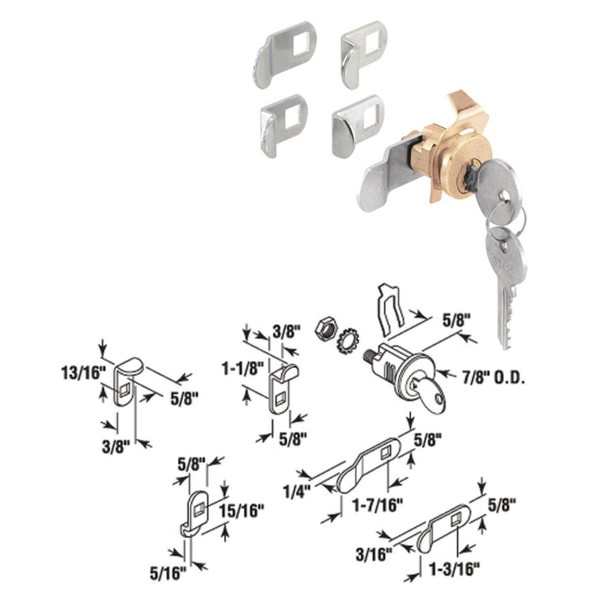 S 4634 Prime-Line Spring Clip Design Mailbox Lock